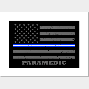 Thin White Line Flag - Paramedic Flag - EMT Flag - EMT Gift Posters and Art